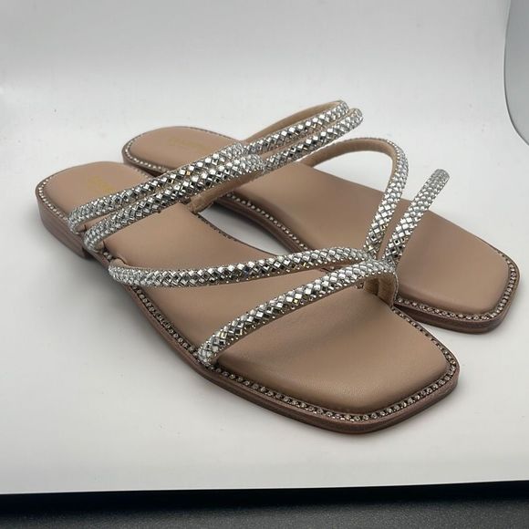 CUSHIONAIRE Women's rhinestone slide sandal ✨SIZE 9 WIDE✨ - Picture 1 of 7